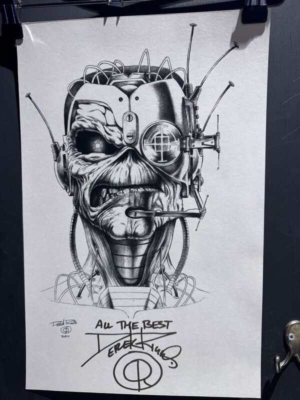Signed Derek Riggs 2011 Android Eddie print